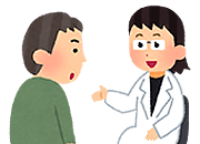 病院で診察を受ける